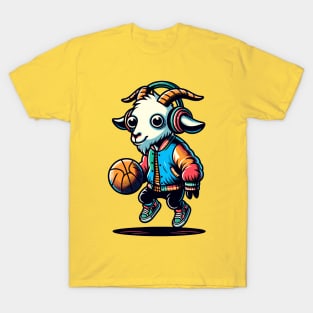 fun goat basketball T-Shirt